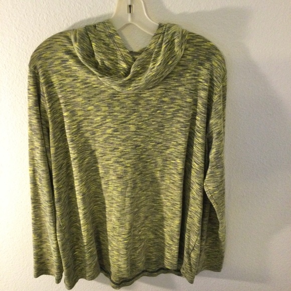 Columbia Sportswear Company Green & Black Print Hooded Top Slip Over Size 1X - Picture 1 of 9